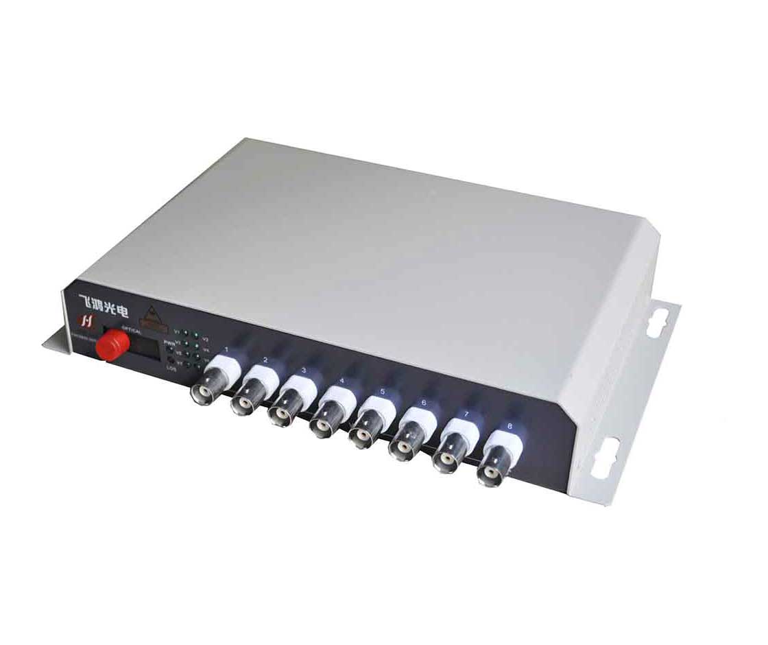 8CH Video Data Fiber Optical Converter Transmitter Receiver Servelliance system 